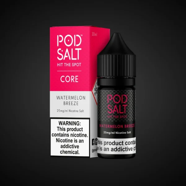 POD SALT WATERMELON BREEZE 30ML NICOTINE SALT E-LIQUID