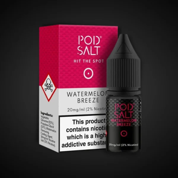 POD SALT WATERMELON BREEZE 10ML NICOTINE SALT E-LIQUID