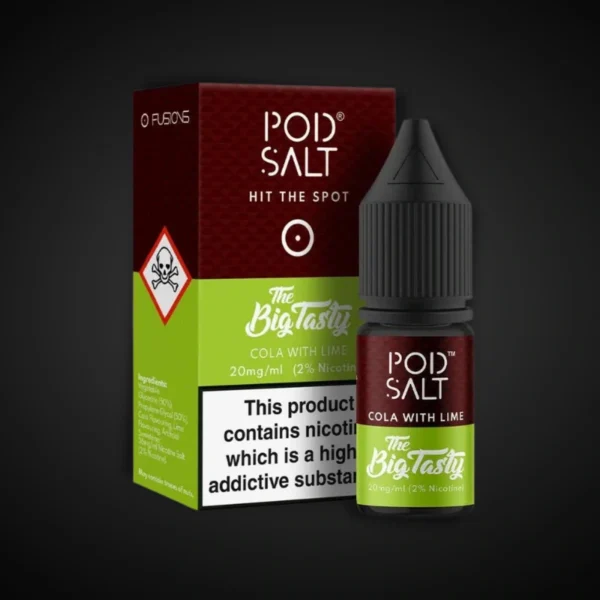 POD SALT COLA WITH LIME 10ML NICOTINE SALT E-LIQUID FUSION