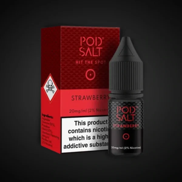 POD SALT STRAWBERRY 10ML NICOTINE SALT E-LIQUID