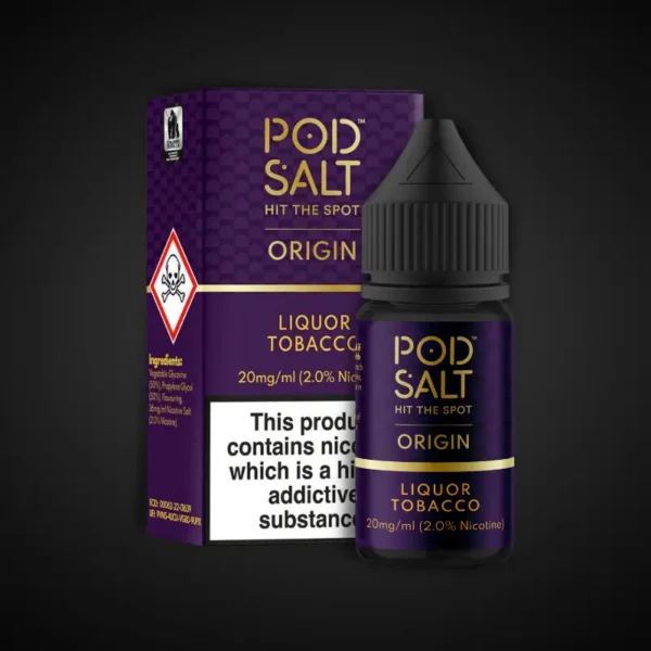 POD SALT LIQUOR TOBACCO 30ML NICOTINE SALT E-LIQUID
