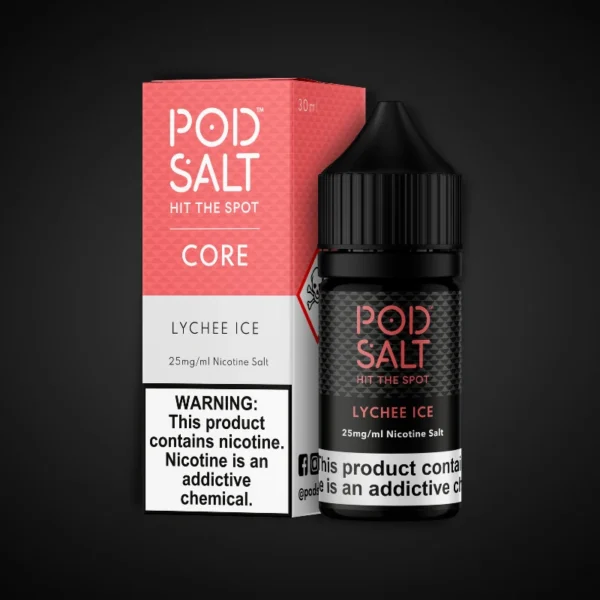 POD SALT LYCHEE ICE 30ML NICOTINE SALT E-LIQUID